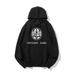 Leiden University Dutch University Pullover Sweatshirt Leiden University Leiden Commemorative Hoodie Fleece-Lined Jacket