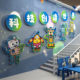 Robot programming institution culture Lego classroom environmental innovation scientific experiment ai theme wall decoration sticker material