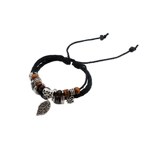 Ретро браслет подходит для мужчин и женщин, плетеное ювелирное украшение ручной работы, аксессуар, простой и элегантный дизайн, для влюбленных