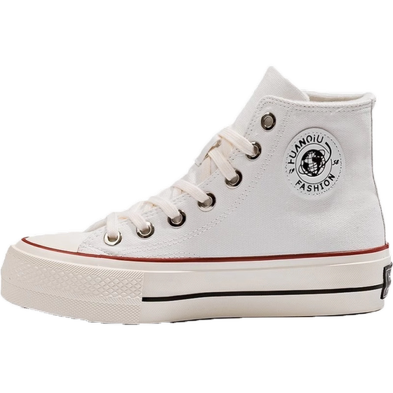 
Universal thick-soled high-top women's shoes 1970s canvas shoes versatile caramel color 2026 new spring casual board shoes