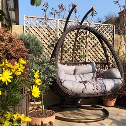 Hanging Basket Rattan Chair, Lazy Chair, Rocking Chair, Balcony Swing, Cradle Chair, Patio Double Hanging Chair, Indoor Hammock, Home Hanging Chair