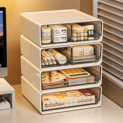 Desktop Stationery Storage Box, Drawer-Type Office Workstation Storage Rack, Multi-Functional Desk Miscellaneous Item Compartment Organizer Box