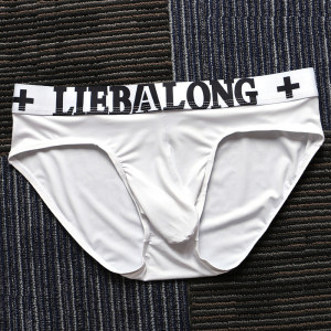 Big bag tight briefs, men's ice silk thin, comfortable youth panties, bumpy sexy middle bottom pants tide