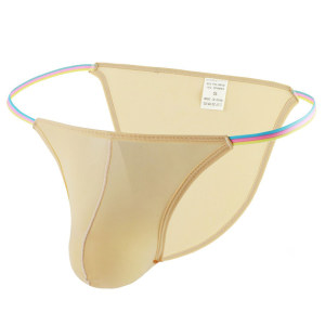 Underwear thin -edge men's small triangle half -packed hip filament ultra -thin ice wire breathable large bag sexy Bikini pants