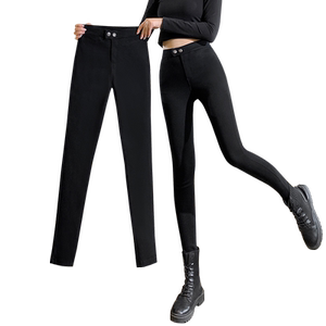 Black leggings Female wearing spring and autumn thin 2023 new high -waisted tights magic pants small feet pencil small black pants

