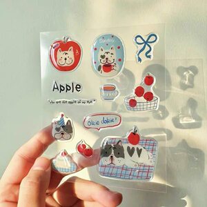 
Cute cultural and creative stickers Apple French Bulldog stickers ins high value diy mobile phone tablet account computer decoration