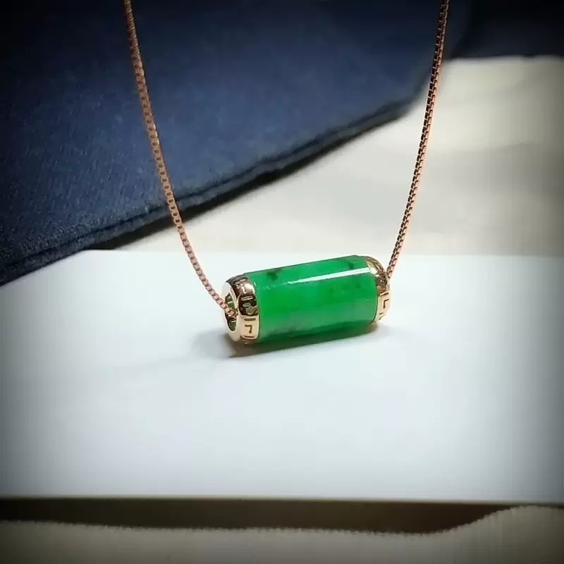 レア‼️天然A貨翡翠　氷種満緑＆レア転運ミニ路路通ブレスレット レア‼️天然A貨 翡翠 氷種満緑＆レア転運ミニ路