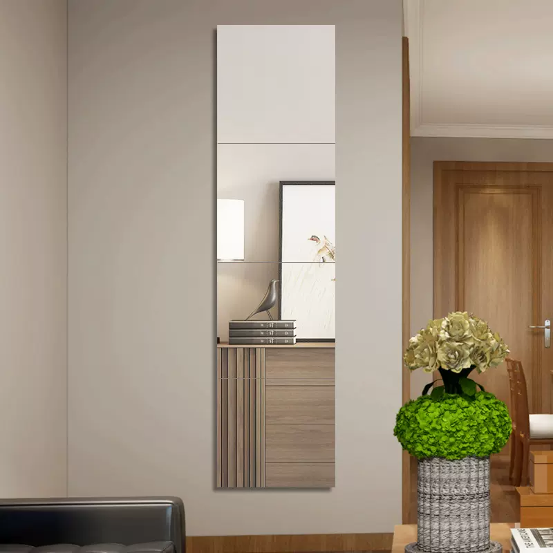 全身鏡軟鏡子貼牆自粘家用小鏡子壁紙化妝室高清玻璃