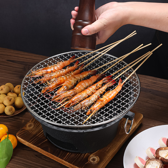 陶器製バーベキュー調理器具 Rongxing 鋳鉄製炭ストーブ - 屋外BBQ & ティーボイリング