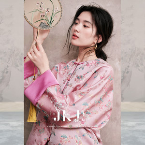 
JKJS [Hua Yidie] Brocade Jacquard Jacket Short New Chinese Style Spring Clothes New Design Sense Niche High-end