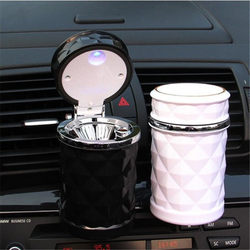 Car Ashtray with Led Light, Creative High-End Air Vent-Mounted Car Ashtray with Lid, Hanging Type, Safe and Flame-Retardant