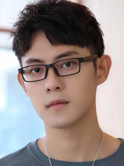 ブラック＆ホワイト長方形メガネ - TR90フレーム - 男女兼用