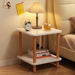Simple Bedroom Bedside Table, Solid Wood Home Bedroom Bedside Cabinet Alternative, Ultra-Narrow Small Side Table Storage Rack