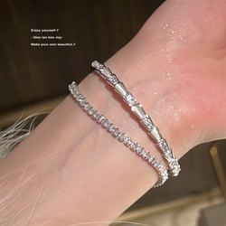 [Joy Boss] Fritillaria Snake Bracelet, Year of the Snake Birth Year Bracelet, Sparkling Diamond Texture Gemstone, Light Luxury Open-Ended Design