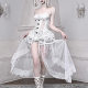 Blood Supply Original Sleeping Alice White Gothic Dark Fishbone Strap Birdcage Corset Christmas