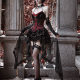 Blood Supply Original Duchess Variety Show Same Style Gothic Velvet Fishbone Belt Suspender Dress Christmas