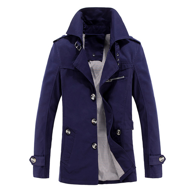 Windbreaker Men's clothes    Autumn And Winter Medium and long section  Woolen coat  Large size main image 1