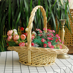 New Wicker Flower Baskets, Rattan Dance Props, Performance Baskets, Wedding Flower Baskets, Large and Small Flower Baskets, Fresh Flower and Fruit Baskets, Woven Baskets