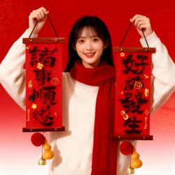 Year of the Horse New Year Decorations, Fortune Character Hanging Ornaments, Couplets, Door Hangings, 2026 New Year Spring Festival Festive Atmosphere Decoration Supplies