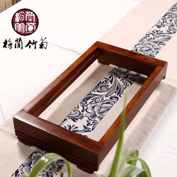 Kung Fu Tea Set, Solid Wood Tea Ceremony Accessories, Rosewood Tea Tray, Electric Stove, Induction Cooker Frame, for Home Use