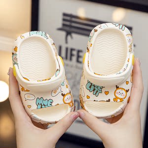 Little Deer Mili Children's Slippers Boy Summer Girl Indoor Baby Anti-Slip 1-3 Years 2 Hole Shoes Beach Bath