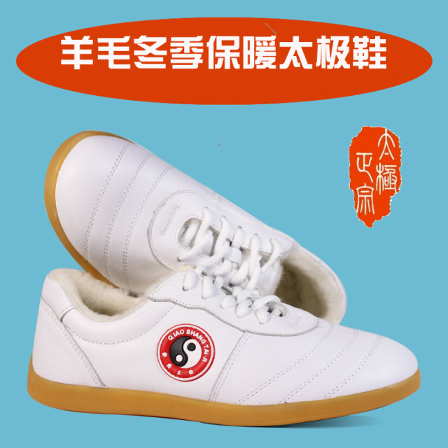 Qiaoshang Tai Chi Shoes Womens Spring And Summer Mens Thickened Tendon Bottom Genuine Leather 1966