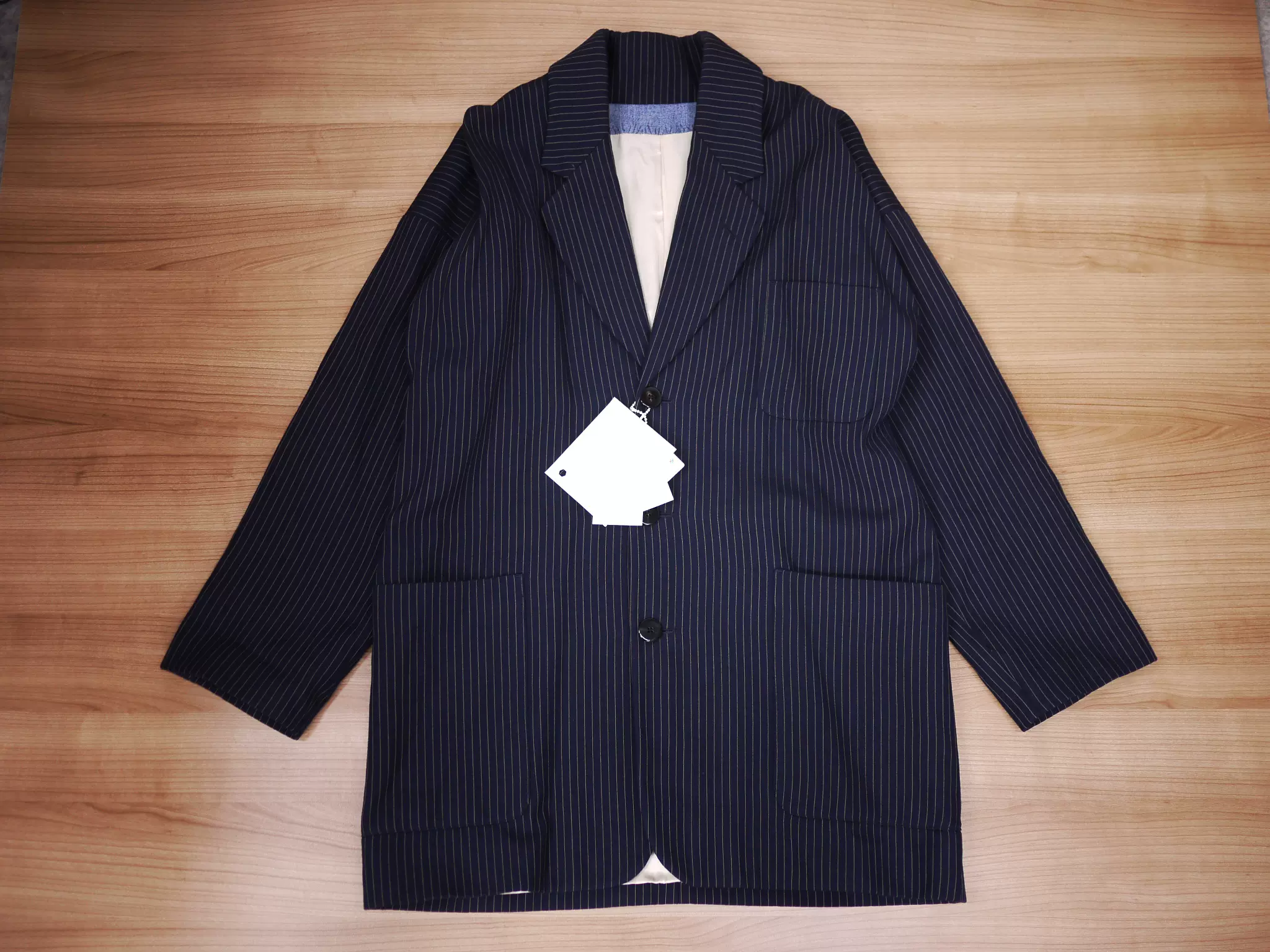 寄賣SOLD】Visvim 17AW NEW HOPE JKT STRIPE NAVY 1-Taobao