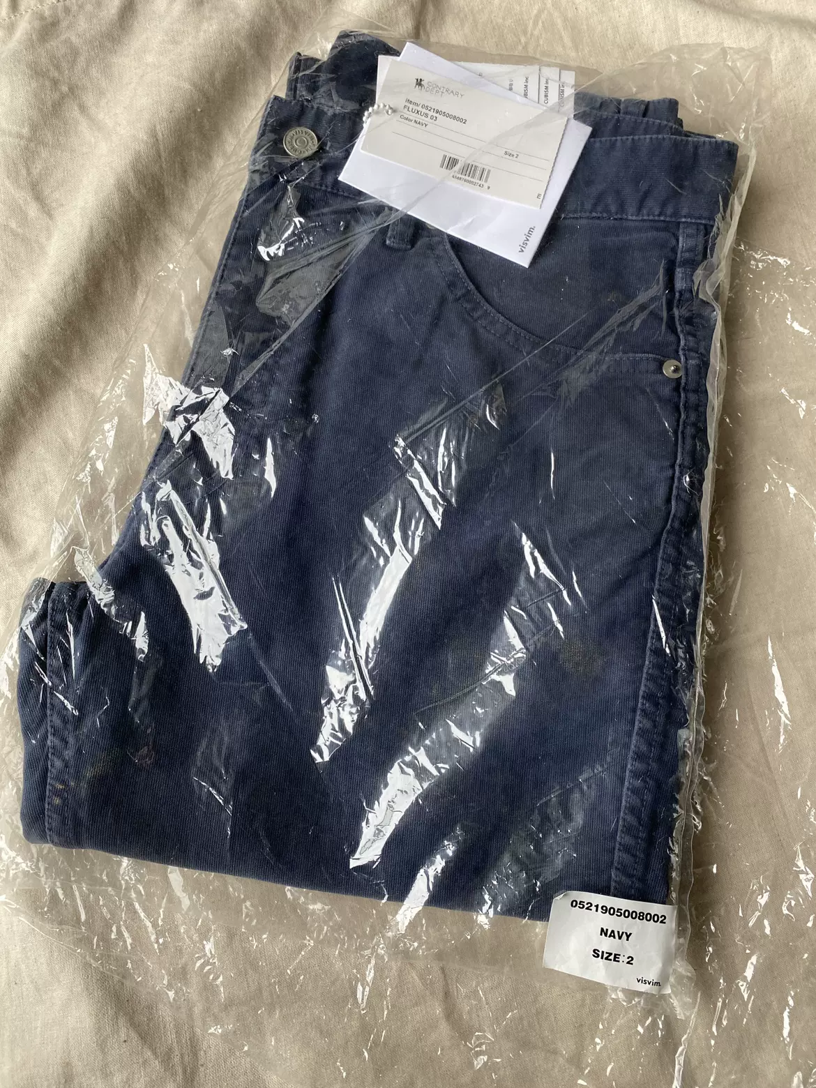 現貨VISVIM C/D FLUXUS CORDS NAVY 4碼-Taobao