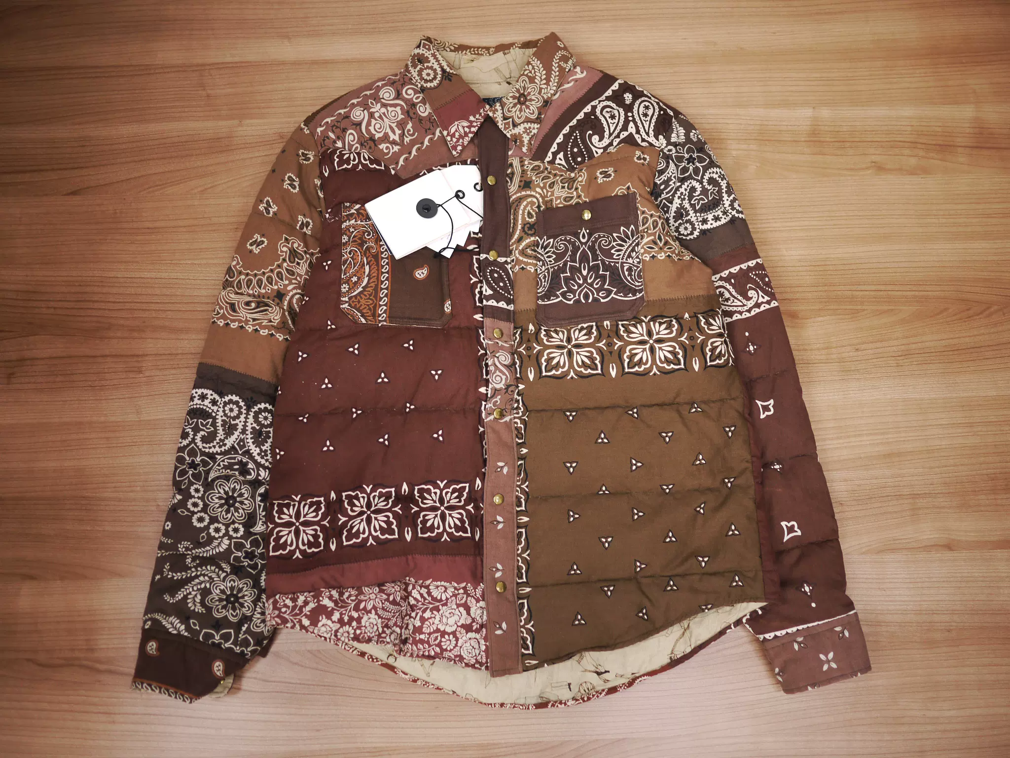 SOLD OUT】Visvim ICT KERCHIEF DOWN JKT BANDANA BROWN 3-Taobao