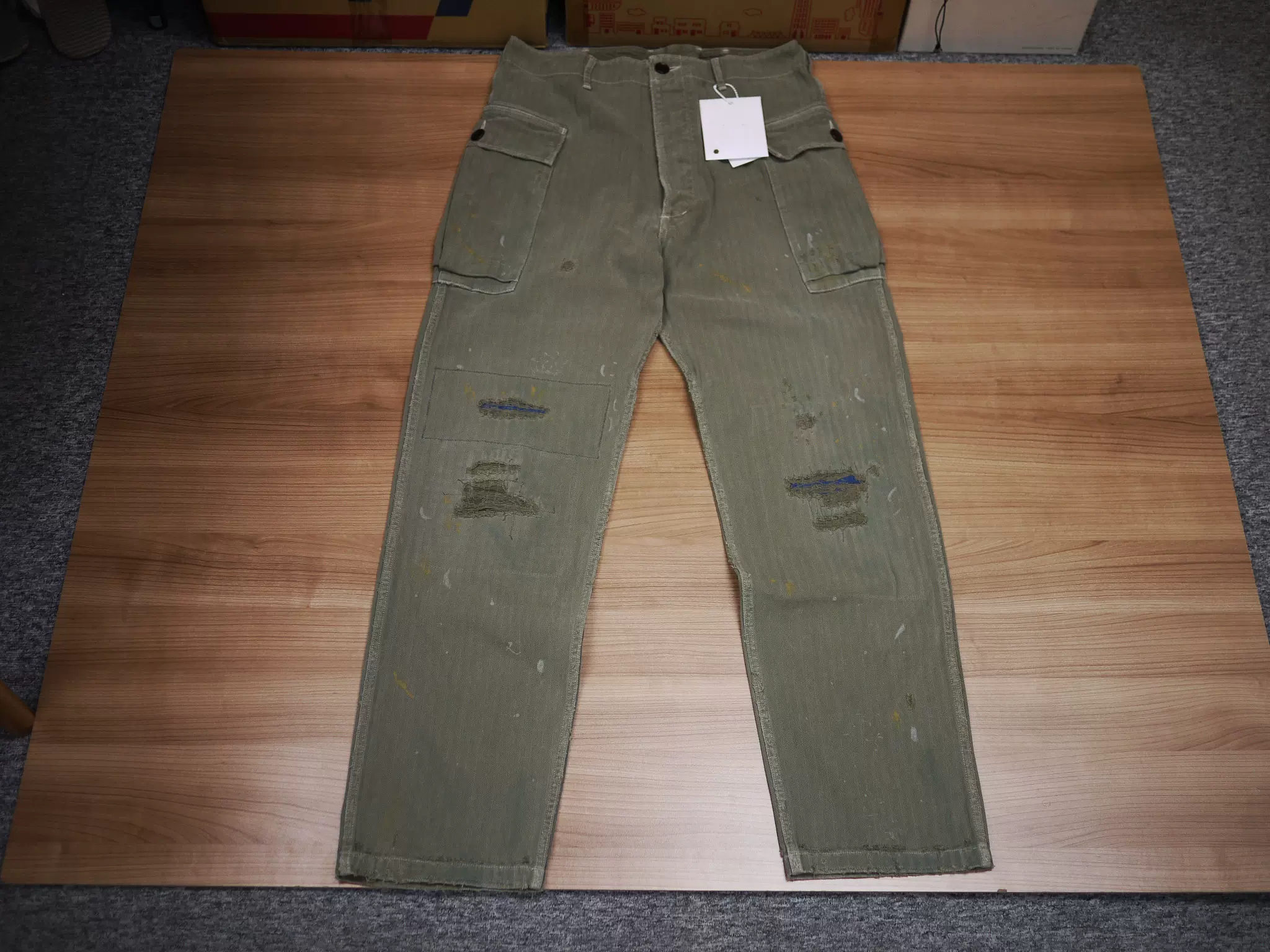 SOLD OUT】19SS Visvim VETERANS PANTS CRASH (HERRINGBONE)-Taobao