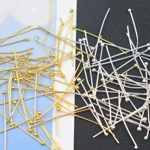 Poor pure copper DIY ancient style jewelry accessories ball needle T pins 9 -character beading materials