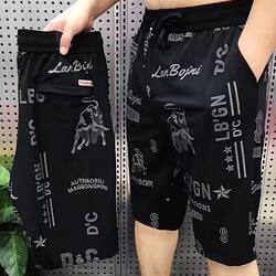 2025 Summer Trendy Ice Silk Quick-Drying Men's Five-Point Shorts, Loose-Fitting Men's Seven-Point Pants, Casual Beach Shorts for Outdoor Wear