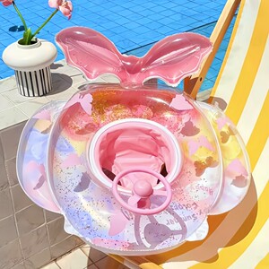 
New children's swimming ring baby inflatable floating ring boy and girl water portable swimming equipment anti-overturn parent-child circle