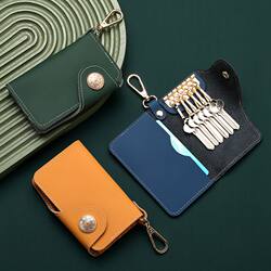 Creative Unisex Car Multifunctional Waist-Hanging Genuine Leather Keychain Bag Card Holder Coin Purse Home Key Bag