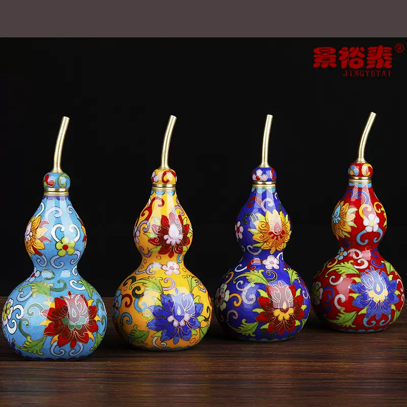 景泰蓝花瓶18寸万古吉熏香炉紫铜胎掐丝珐琅摆件张向东作品带证书-Taobao