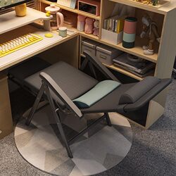 Folding Recliner Office Nap Chair Dual-Purpose Lazy Chair Reclining Backrest Chair Dormitory Computer Chair