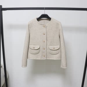 
Small scent style double-sided wool wool coat for women short 2025 autumn new Korean version small wool wool top for women
