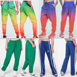 Zw New 2024 Autumn Quick-Drying Gradient Pink Sports Fitness Pants for Men and Women, Same Style as 113 Sets