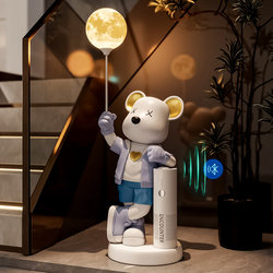 Violent Bear Figurine for Living Room Tv Cabinet Sofa Large Floor-Standing Decoration Money Box Bluetooth Speaker Housewarming Gift