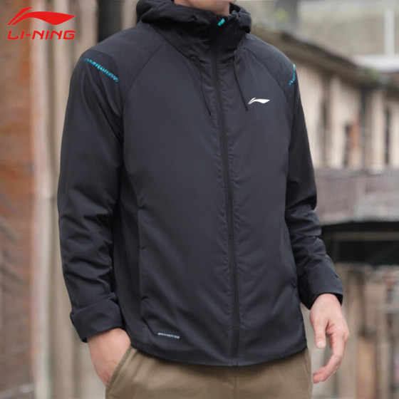 
Li Ning cotton windbreaker jacket men's 2024 autumn and winter new men's reflective plus velvet warm slim cotton jacket men's sportswear