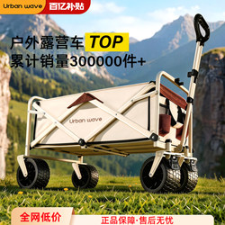 Camping Cart, Foldable Picnic Camping Cart, Children's Reclining Cart, Express Delivery Cart, Outdoor Camp Large Trolley