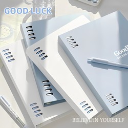 Color-Blocking Loose-Leaf B5 Notebook, High Aesthetic Value, Suitable for Junior High and High School Students, College Students, and for Exam Preparation, with a Removable Cover and Ring Binder, Push-Pull Detachable Shell, 2026 New Model