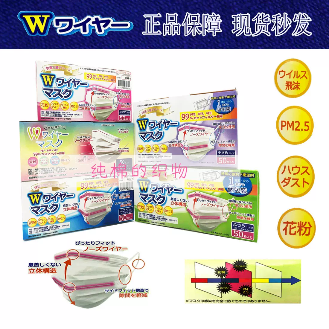 日本口罩w口元松岩快适口鼻罩3d立体双鼻梁超薄透气 日本口罩w口元松岩快适口鼻罩3d立体双鼻梁超薄透气