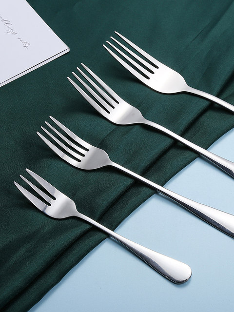 Western tableware small fork creative long handle stainless steel fork ...