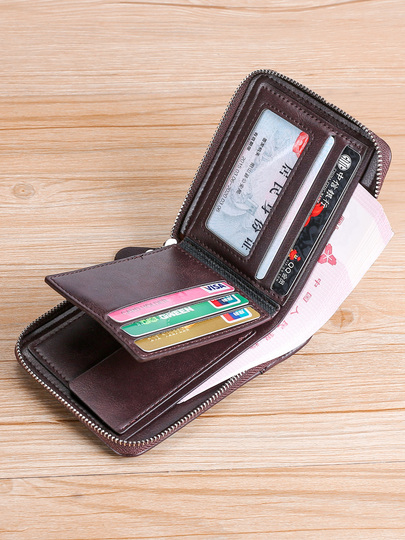 Ducio Men's Wallet - Short Zipper Card Holder