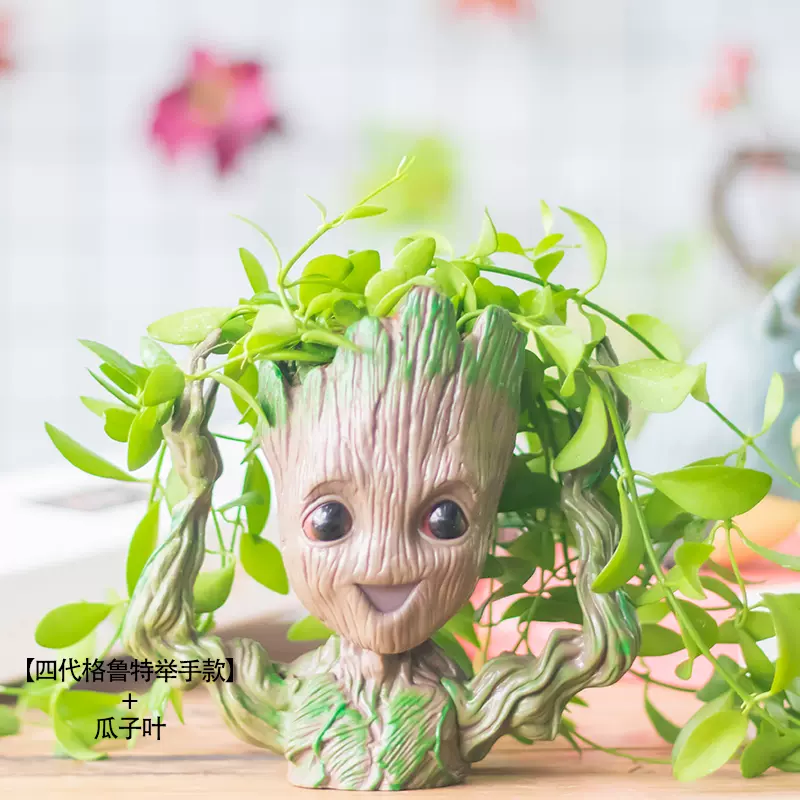 懒人无土多肉植物花盆花卉净化空气格鲁特盆栽groot