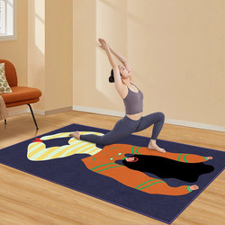 Men's and Women's Skipping Rope Mat, Thickened, Soundproof, Shock-Absorbing, Indoor, Stain-Resistant, No-Wash Mat, Non-Slip, Fitness, Professional Home Yoga Mat