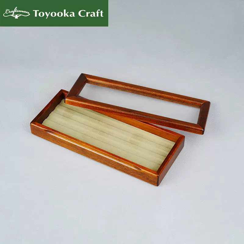 Toyooka craft日本丰冈实木日式透明盖钢笔盒文具盒收纳盒非现货-Taobao