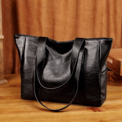 Genuine Leather Women's Bag, Large Capacity, 2026 European and American Trendy Sheepskin Tote Bag, Simple Handbag, Shoulder Bag, Crossbody Bag