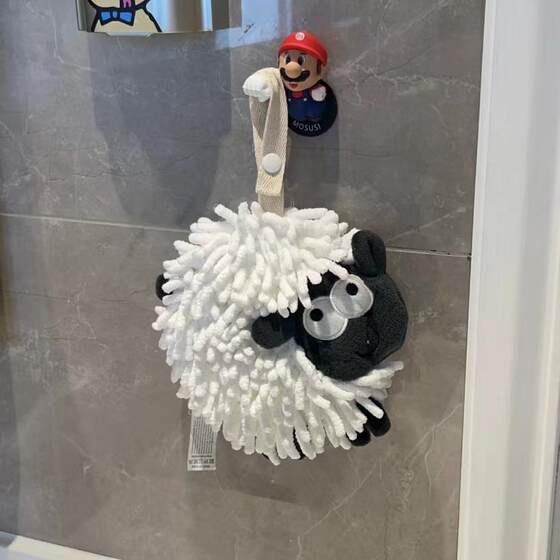 
Cartoon Sheep Chenille Hand Ball Recreation House Animal Hanging Absorbent Hand Towel Hanging Hand Towel